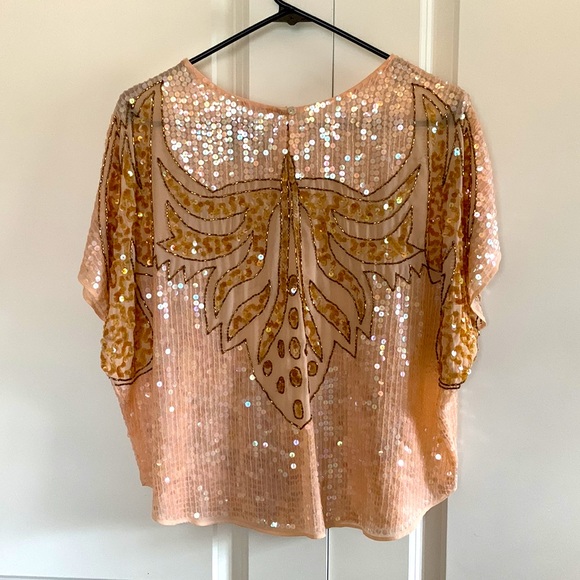 Anthropologie - Chloe Oliver - Murata Sequin Kimono Top- M - Picture 3 of 12